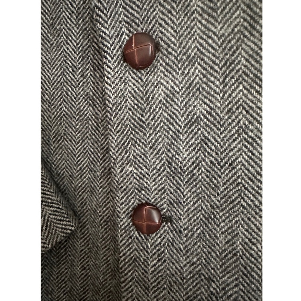 Yorkshire Hill Men's Herringbone Tweed Wool Blazer Jacket Classic Fit Grey 42L - Picture 3 of 13